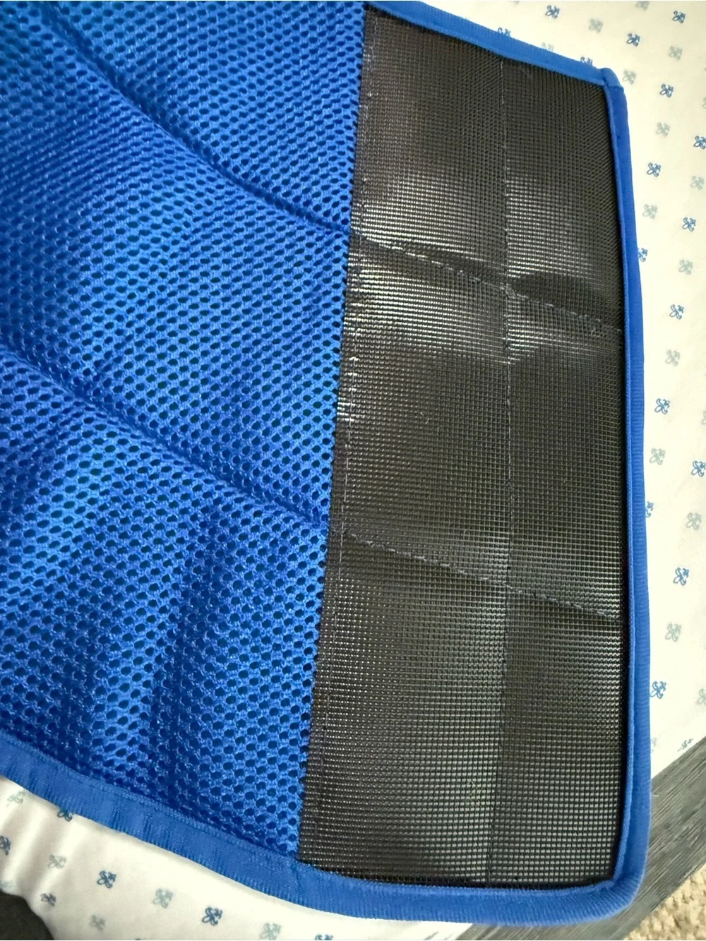 Blue Padded Mesh Waist/Corset Shaper